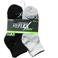 6pk MEN BLK/WHT/GRY CUSHIONED QTR SOCKS SIZE 10-13, 3-ASST COLORS C/P 36